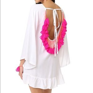 SUNDRESS Alaila Beach Dress, White/Pink, XS, NWT